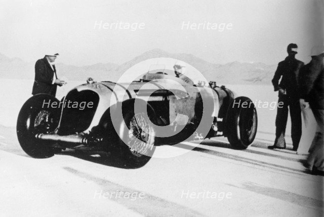 John Cobb in his Napier-Railton, Bonneville Salt Flats, Utah, USA, c1935-c1936. Artist: Unknown