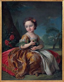 Portrait of Maria Luisa of Savoy (1688-1714) as Child, 1733. Creator: Van Loo; Louis Michel (1707-1771).