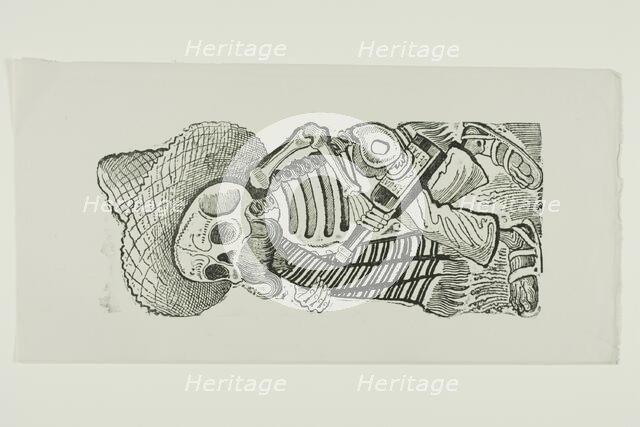 Calavera of Francisco Madero, from Calavera Maderista, printed 1944. Creator: José Guadalupe Posada.