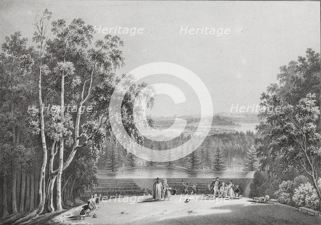 View of Saint Petersburg from the Parnas Hill in Pargolovo, 1833.