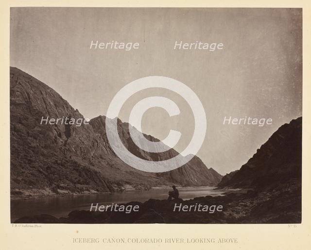 Iceberg Canyon, Colorado River Looking Above, c. 1871. Creator: Timothy H. O'Sullivan (American, 1840-1882).
