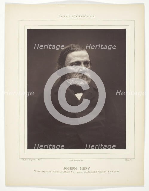 Joseph Méry, c. 1876/84. Creator: Unknown.