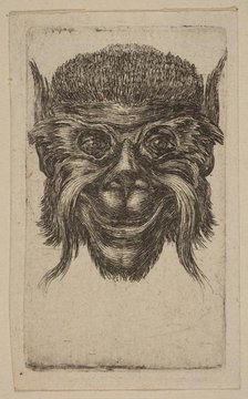 Mask. Creator: Attributed to Stefano della Bella (Italian, Florence 1610-1664 Florence).