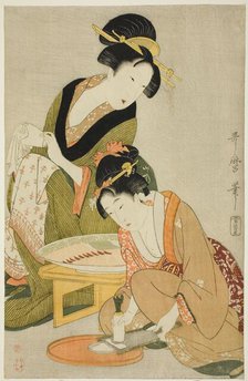 Preparing a Meal, Japan, c. 1798/99. Creator: Kitagawa Utamaro.