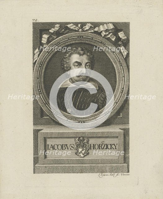 Portrait of Jakub Horcicky z Tepence (1575-1622) . Creator: Balzer, Johann (1738-1799).