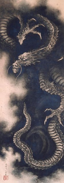 The Dragon among Clouds, 1849. Creator: Hokusai, Katsushika (1760-1849).