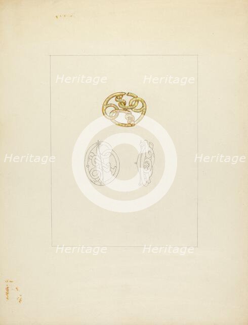 Gold Brooch, c. 1940. Creator: Isidore Steinberg.