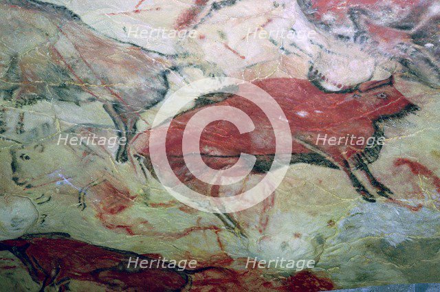 A paleolithic cave painting of Aurochs.