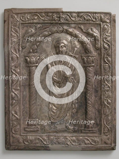 Plaque with Saint Peter, Byzantine, 550-600. Creator: Unknown.