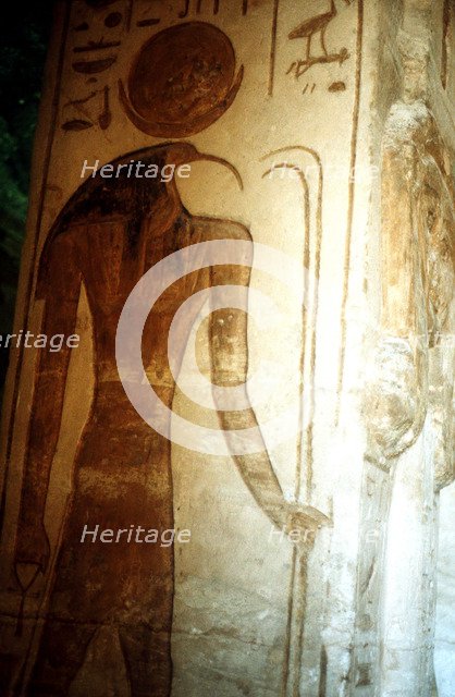 Wall painting from the Temple of Rameses II, Abu Simbel, Egypt, 13th century BC. Artist: Unknown