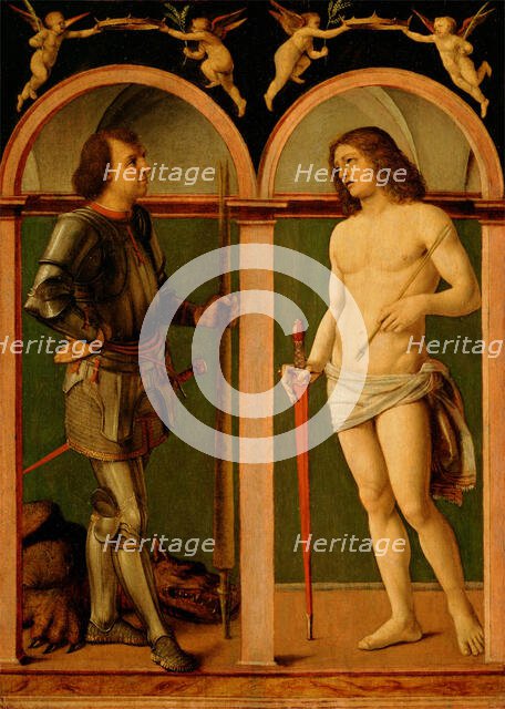 Saint George and Saint Sebastian, c1507 - 1510. Creator: Andrea Solario.
