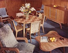 'Furnishing  designed by Neil Morris and made by H. Morris & Co. Ltd.', 1949. Creator: Unknown.