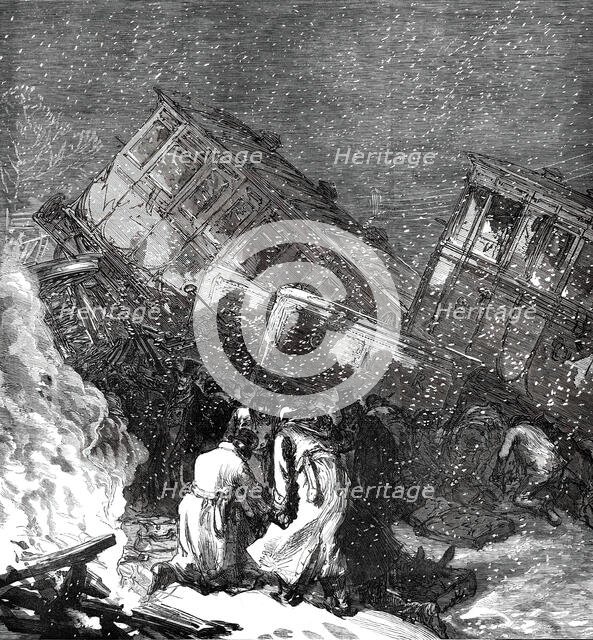 The Railway Accident at Abbotts Ripton, near Huntingdon...1876. Creator: Unknown.