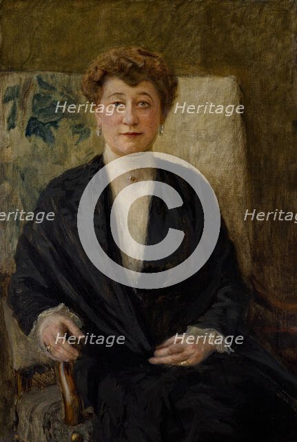 Portrait of Zofia Dolinska née Niesiolowska, 1906. Creator: Teodor Axentowicz.