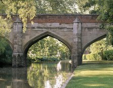 Stone bridge over the moat of Eltham Palace, Greenwich, London, 2004. Artist: Unknown.