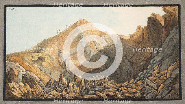 View of the Crater, or inside of the Cone of the little mountain, 1776. 