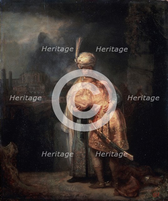 'David's Farewell to Jonathan', 1642.  Artist: Rembrandt Harmensz van Rijn    