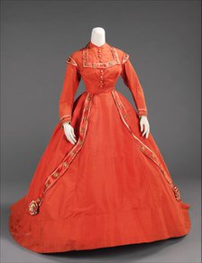 Afternoon dress, American, ca. 1865. Creator: Unknown.