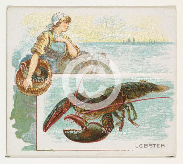 Lobster, from Fish from American Waters series (N39) for Allen & Ginter Cigarettes, 1889. Creator: Allen & Ginter.