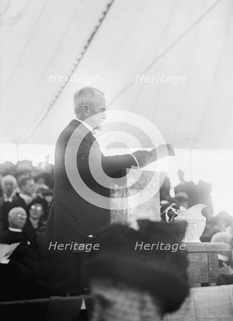Confederate Monument Arlington National Cemetery - Hilary A. Herbert At Laying of Cornerstone, 1912. Creator: Harris & Ewing.