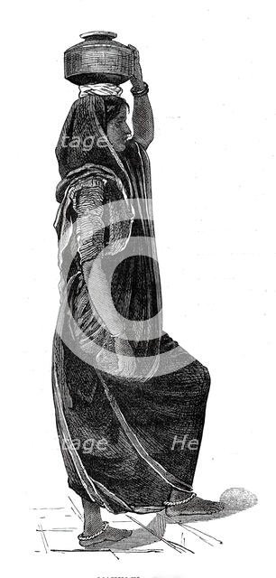 Costumes of Western India, Mahratta woman, 1876. Creator: Unknown.