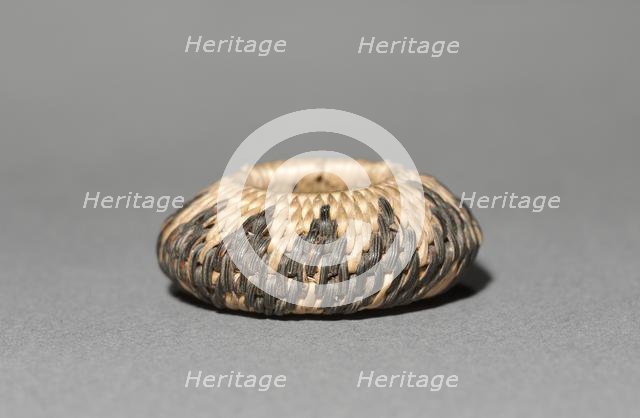 Miniature Round Basket, late 1800s-early 1900s. Creator: Unknown.