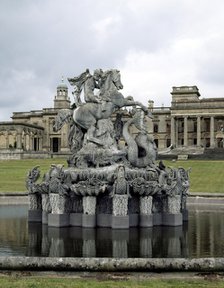 Fountain at Witley Court, Great Whitley, Hereford and Worcester, 1996. Artist: J Richards