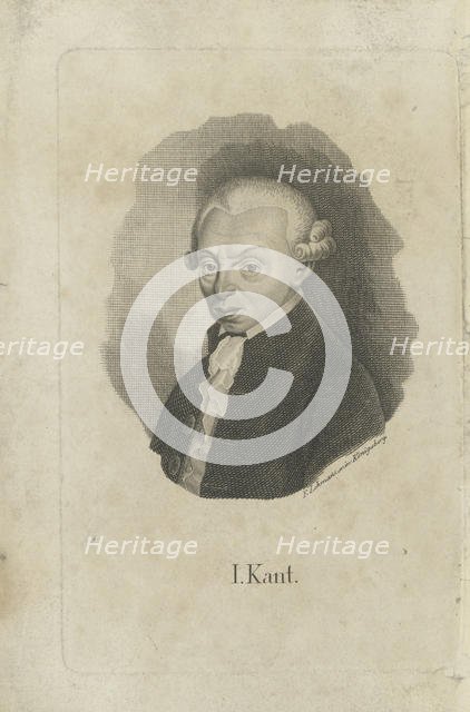 Portrait of Immanuel Kant (1724-1804), ca 1820. Creator: Lehmann, F. L. (?-1848).