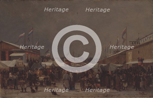 Shrovetide. Artist: Vereshchagin, Pyotr Petrovich (1836-1886)