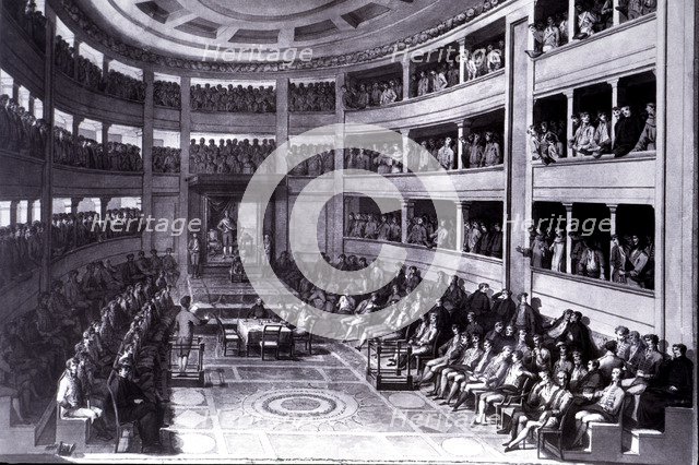 Reign of Ferdinand VII, opening of the Spanish parliament in Madrid.