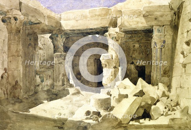 The Pyramids and Sphinx, Giza, Egypt, 19th Century. Artist: Jules Lemaitre