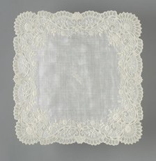 Handkerchief, France, 19th century. Creator: Unknown.