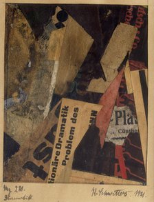 Merz 221, 1921. Creator: Schwitters, Kurt (1887-1948).