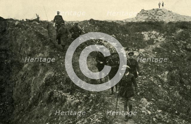 King George V at the Somme, northern France, First World War, c1916, (c1920). Creator: Unknown.