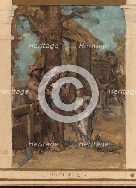 Sketch for the reception hall of the town hall in the 4th arrondissement: Autumn. Winter..., 1884. Creator: Leon Francois Comerre.