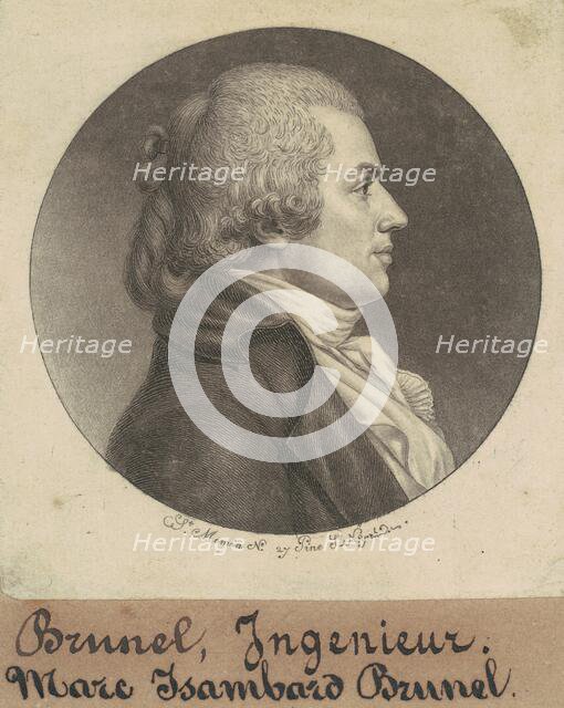 Marc Isambard Brunel, 1798. Creator: Charles Balthazar Julien Févret de Saint-Mémin.