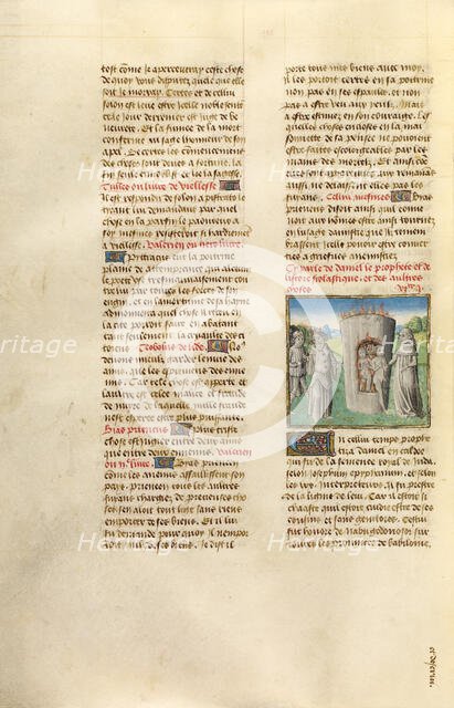 The Three Youths in the Fiery Furnace; Miroir Historial, about 1475. Creator: Unknown.