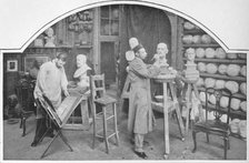 Preparing models at Madame Tussaud's, London, c1903 (1903). Artist: Unknown.
