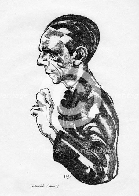 Dr Joseph Goebbels, German Nazi politician, 1935.Artist: Edmond Xavier Kapp