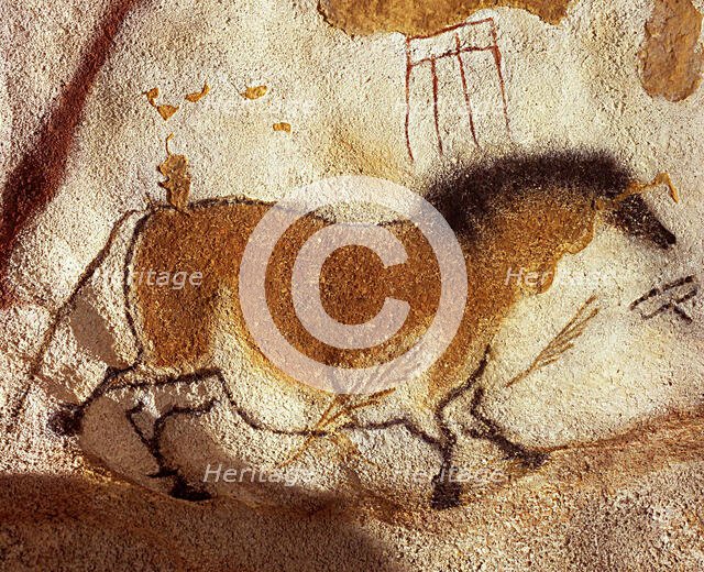 Chinese horse. Caves painting of Lascaux, ca 16.000-15.000 BC. Creator: Art of the Upper Paleolithic.