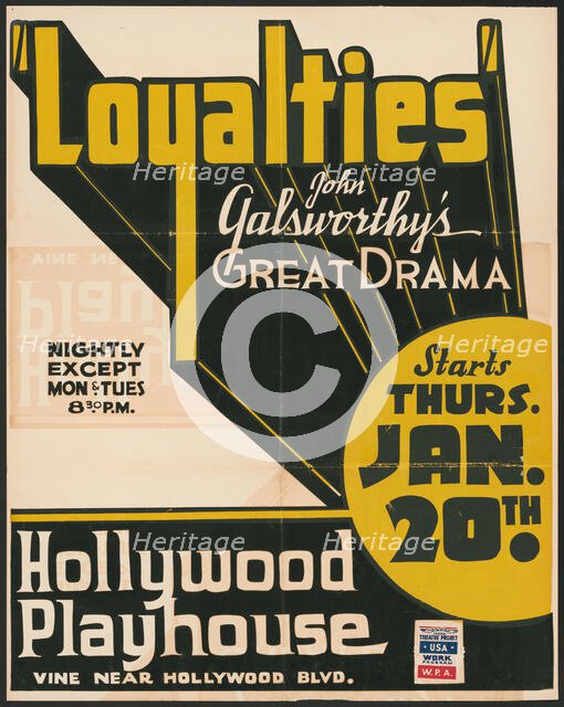 Loyalties, Los Angeles, 1938. Creator: Unknown.