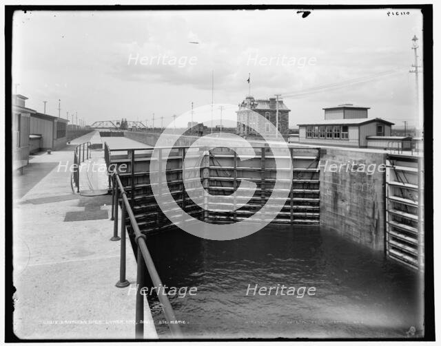 Canadian lock, lower end, Sault Ste. Marie, c1899. Creator: Unknown.