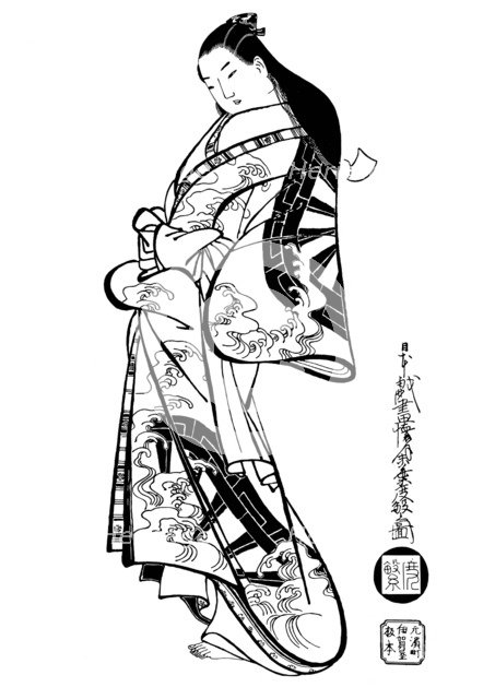 'A Woman with Her Hair Down', 1700s.  Artist: Ando Kaigetsudo