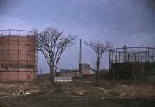 Industrial area in Massachusetts, possibly around New Bedford, ca. 1941. Creator: Jack Delano.