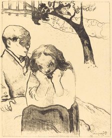 Human Sorrow (Miseres humaines), 1889. Creators: Paul Gauguin, Ambroise Vollard.