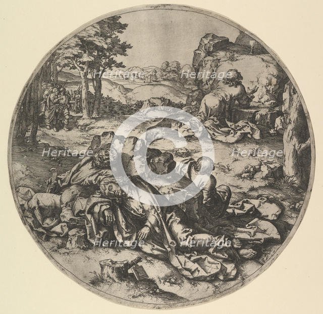 Christ in Gethsemane (copy), 17th century. Creator: Claes Jansz Visscher.