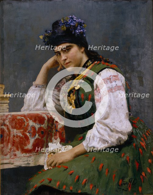 Portrait of Sofia Dragomirova-Lukomskaya, 1889. Artist: Repin, Ilya Yefimovich (1844-1930)