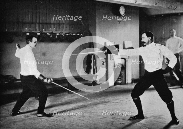 'An Assault With the French Duelling Sword', c1900, (1903). Artist: Hills and Saunders.