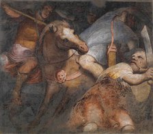 Scena di combattimento (battle scene), c.1557. Creator: Gambara, Lattanzio (around 1530-1574).