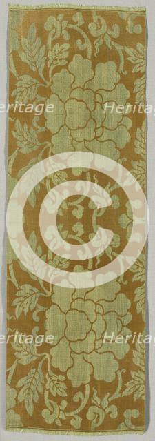 Textile Fragment, 1800s. Creator: Unknown.